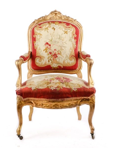 Louis XV Style Giltwood Fauteuil, 19th Century (1 of 10)