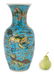 Chinese Porcelain Vase with Many Fu Lions & Bat - 10