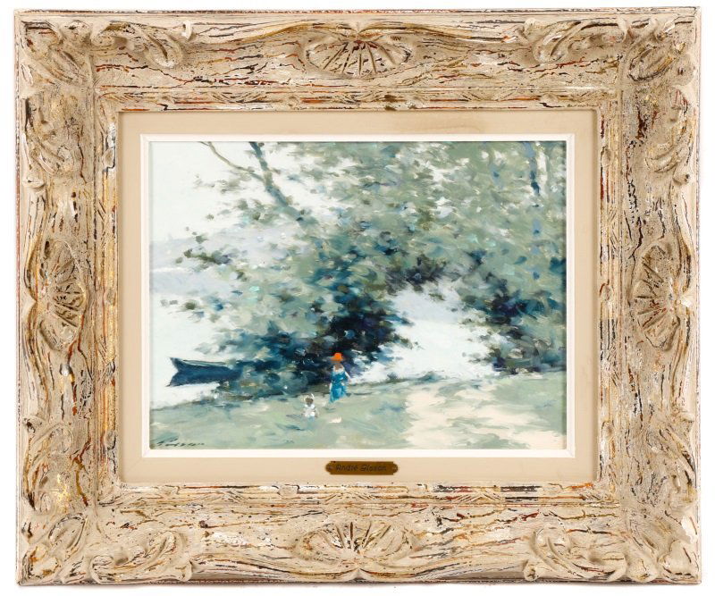 Andre Gisson, Landscape with Figures, Signed Oil (1 of 7)