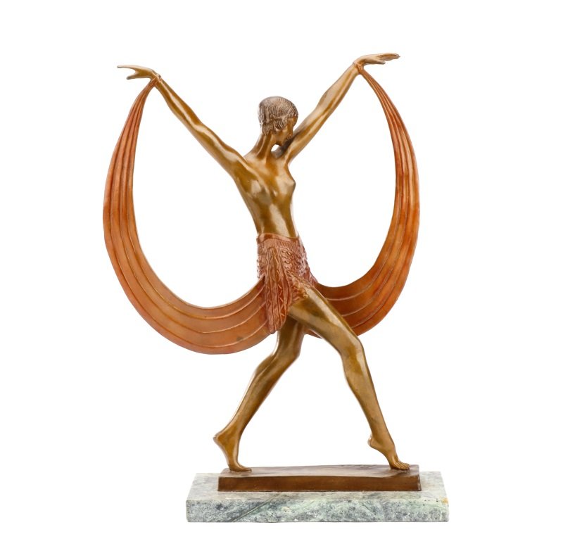 Art Deco Patinated Bronze Figural Sculpture (1 of 7)