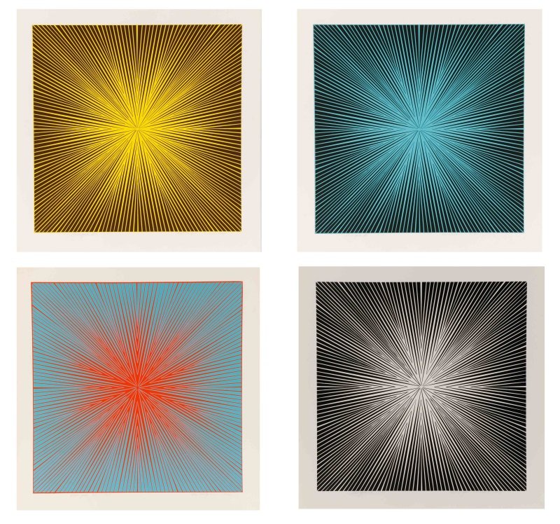 4 Unframed Roy Ahlgren "Energia" Series, 1969 (1 of 10)