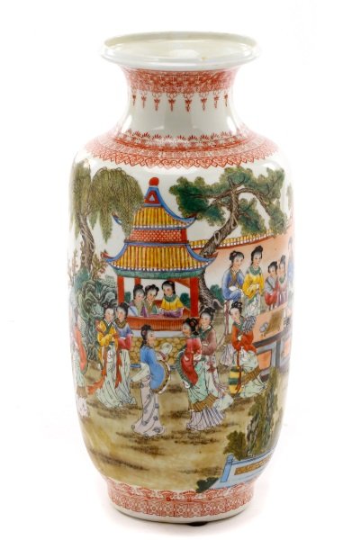 Chinese Large Porcelain Vase, Courtly Women (1 of 10)