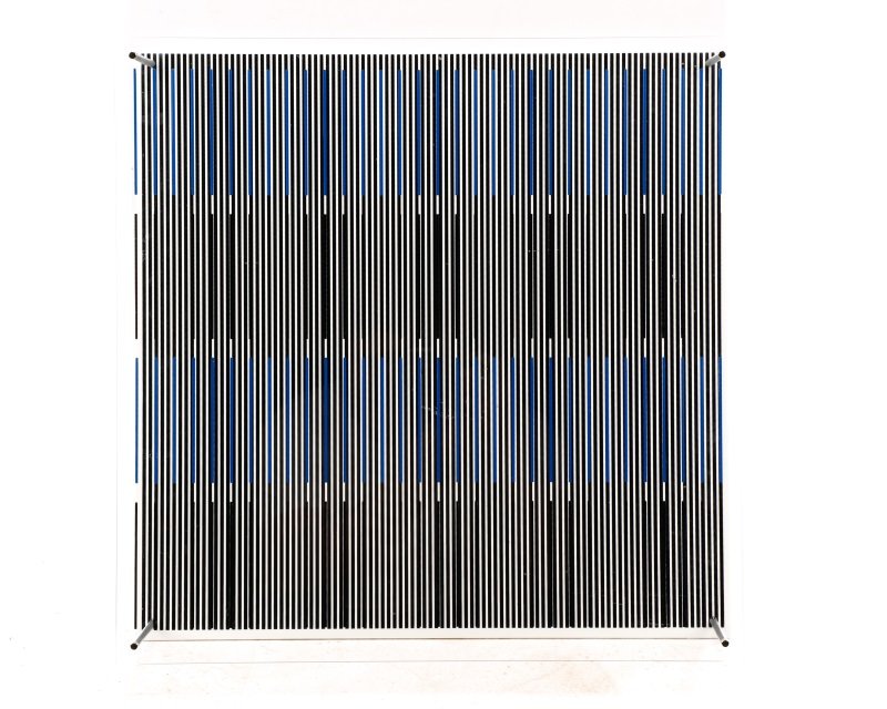 Jesus Rafael Soto, "Tes azules y negras" Signed (1 of 7)