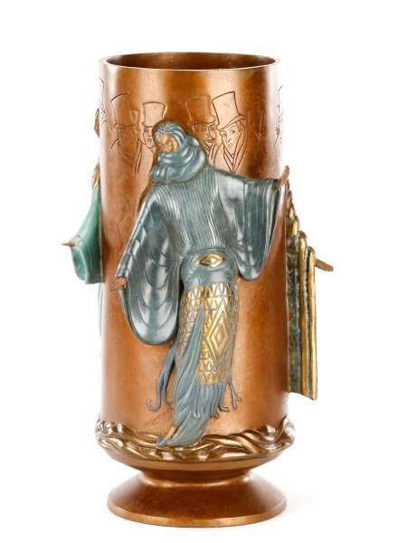 Erte "Fantasy" Limited Ed. Figural Bronze Vase (1 of 10)