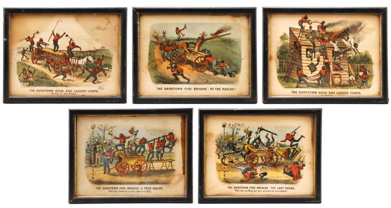 5 Currier & Ives, Darktown Series, Chromoliths (1 of 10)