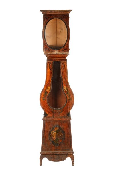 French Floral Painted Grandfather Clock Case (1 of 9)