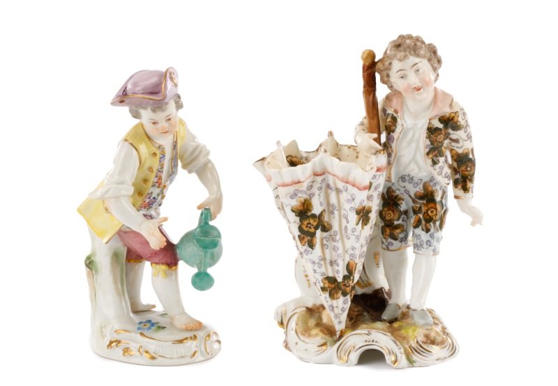 Meissen Porcelain Figurine & Figural Spill Vase (1 of 10)