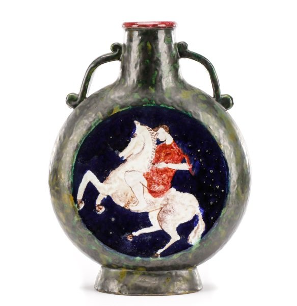 French Faience Moon Flask, Montigny-sur-Loing (1 of 9)
