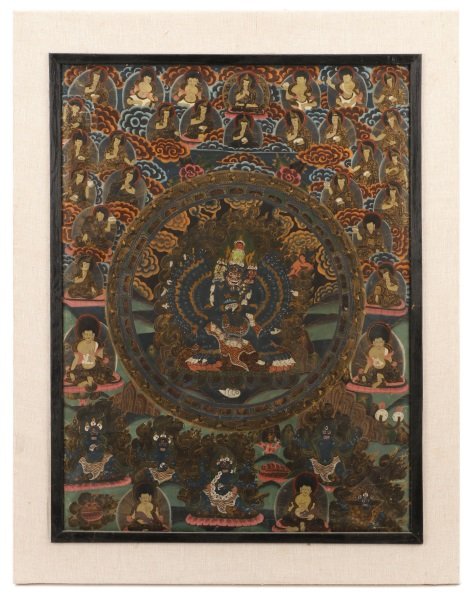 19th Century Sino-Tibetan Thangka of Heruka Deity (1 of 8)