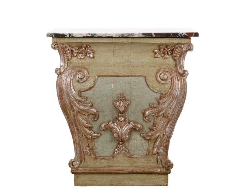 Venetian Painted Console w/ Marble Top, 19th C (1 of 10)