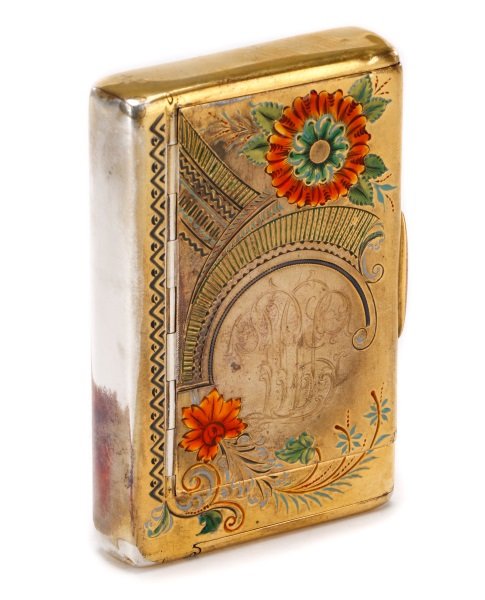 Faberge Style Combined Cigarette Box and Vesta (1 of 7)