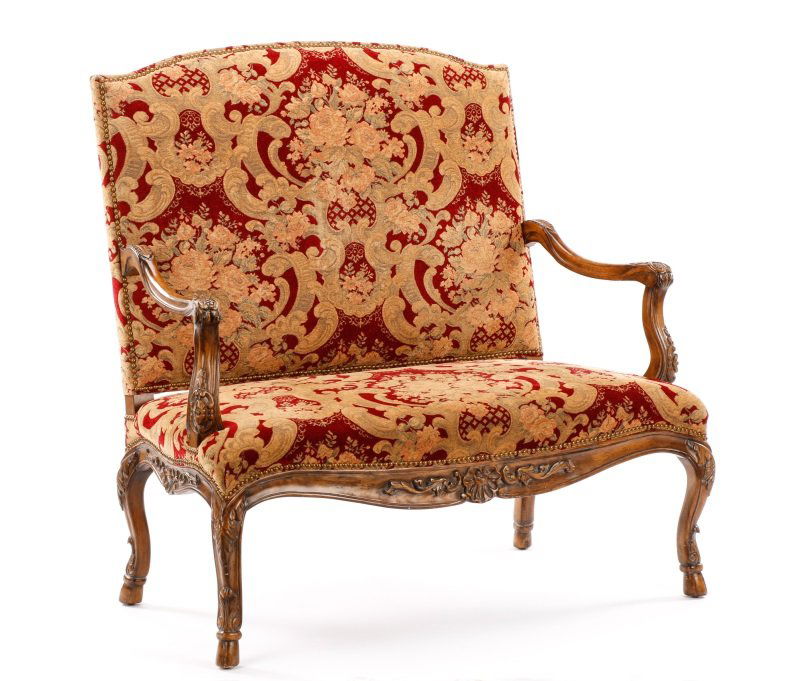 Louis XV Style Walnut Carved Settee (1 of 10)