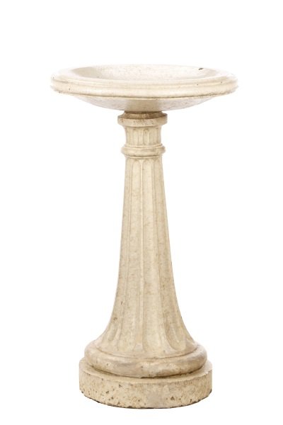 Early 19th C. Cream Glazed Terracotta Bird Bath (1 of 8)