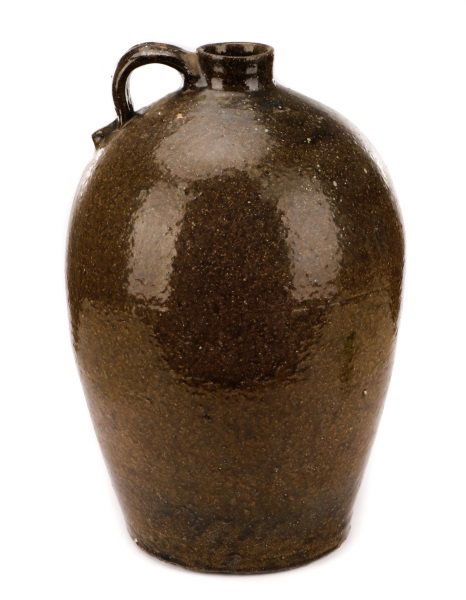 North Carolina Green Glazed Stoneware Jug, 19th C. (1 of 7)