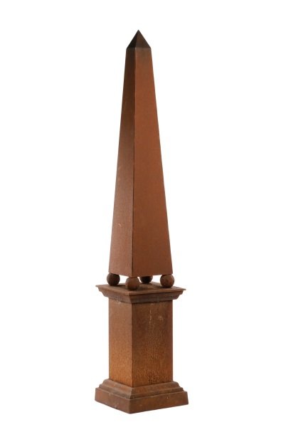 Cast Iron Garden Obelisk Sculpture, 20th C. (1 of 10)