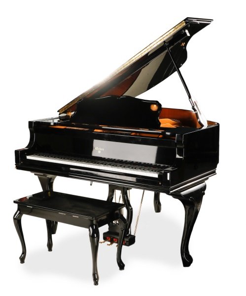 Weber Ebonized Baby Grand Piano w/Player Device (1 of 9)