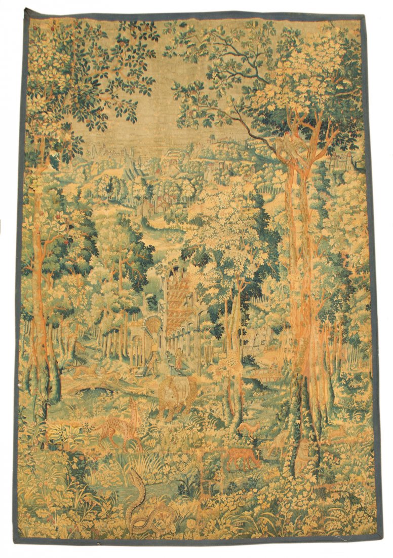 Large Flemish Vedure Tapestry, 17th Century (1 of 7)