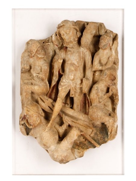 15th C. Nottingham Alabaster Resurrection Carving (1 of 9)