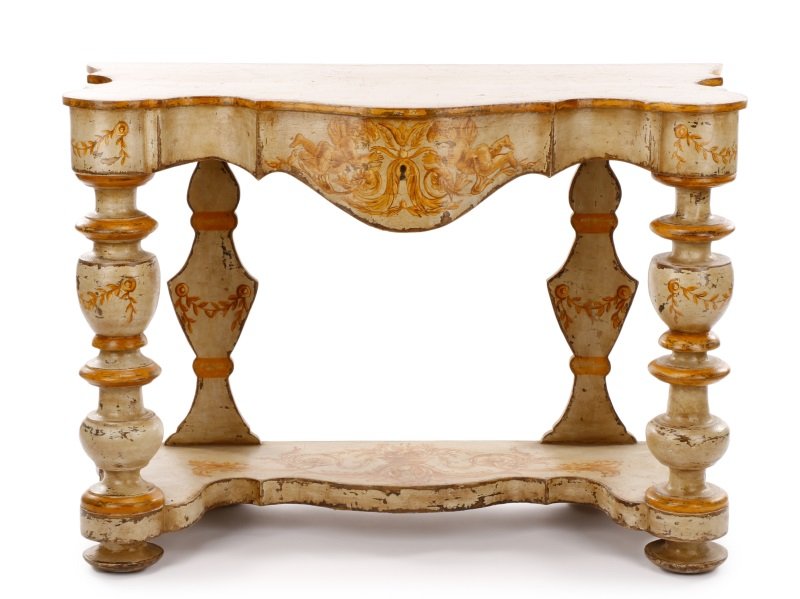 Baroque Style Polychrome Console Table (1 of 10)