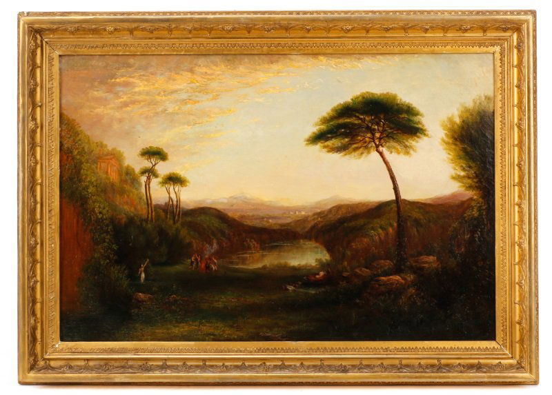 Allegorical Pastoral Landscape, Oil, 19th C. (1 of 6)