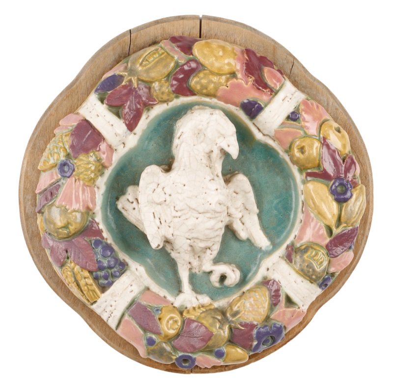 Majolica Ceramic Plaque, After Della Robbia (1 of 9)
