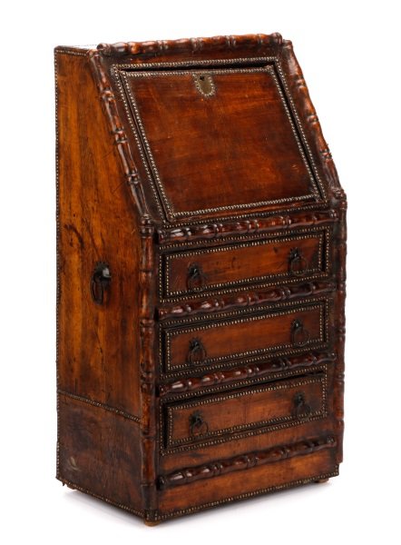 Unusual Diminutive Leather Bound Secretary (1 of 10)