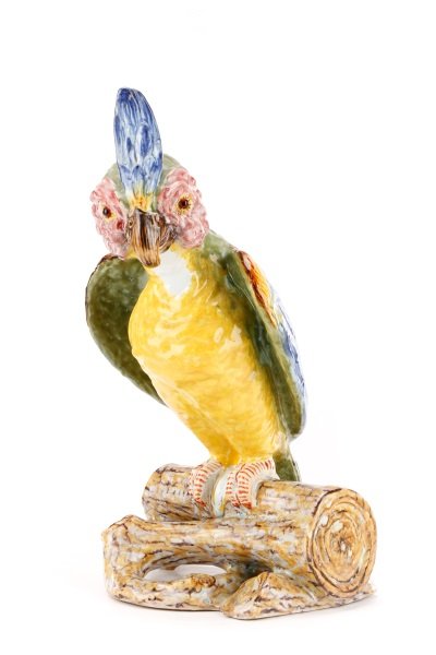Continental Large Majolica Parrot Figurine, 20th C (1 of 10)