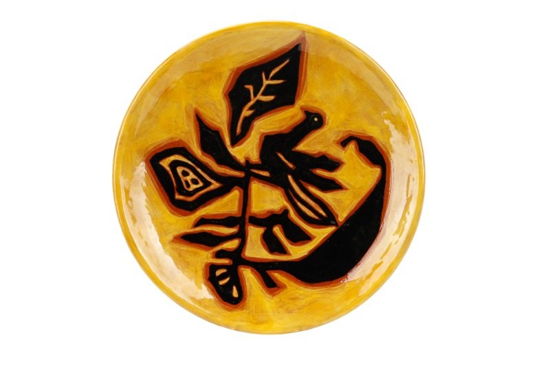 Jean Lurcat Ceramic Plate with Bird Motif, Signed (1 of 7)