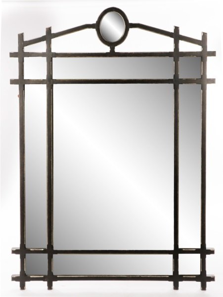 Large Minton-Spindell Black Sectioned Mirror (1 of 6)
