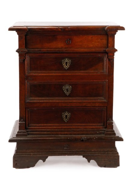 Italian Walnut 5 Drawer Diminutive Chest, 19th C. (1 of 8)