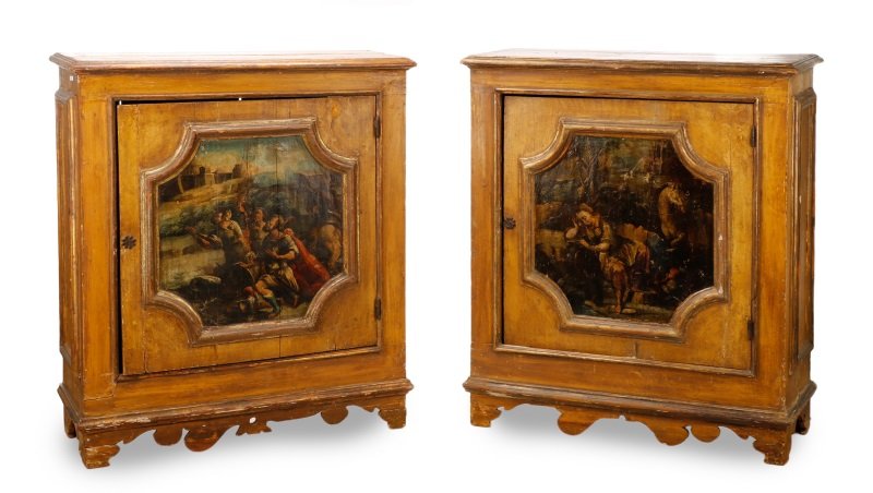 Pair of Continental Polychromed Cabinets, 18th C. (1 of 10)