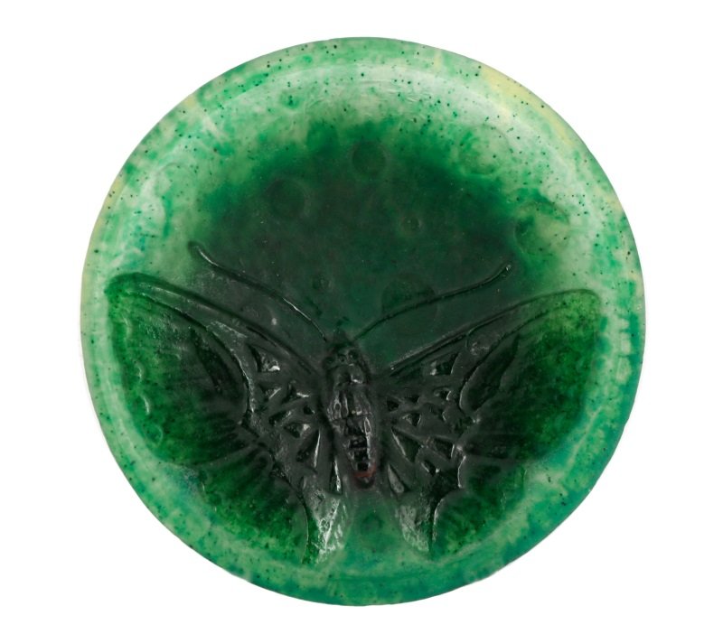 After Amalric Walter, Pate-de-verre Papillon Dish (1 of 6)