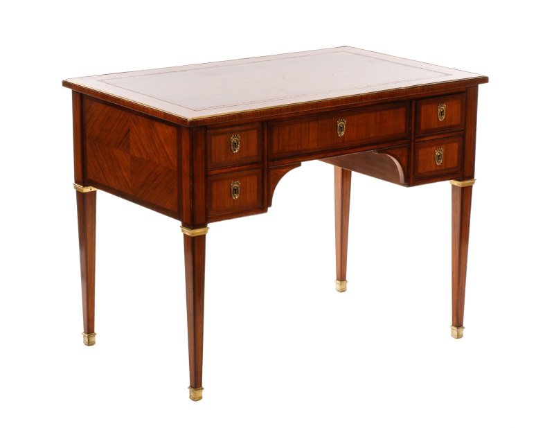 Petite Directoire Style Satinwood Bureau Plat (1 of 7)