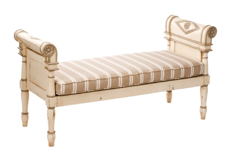 Swedish Gustavian Style Polychrome Window Bench (1 of 5)