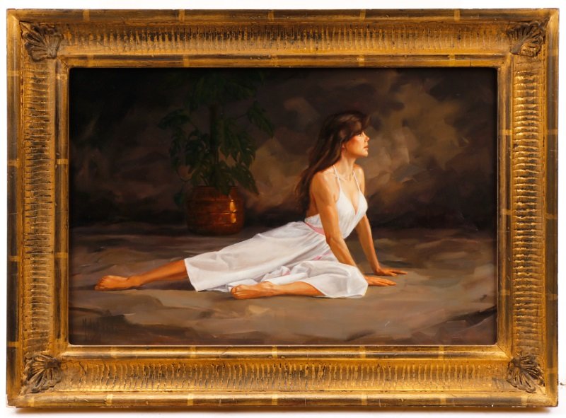 Michael Wardle 1984 Signed Oil, "Claudia" (1 of 9)