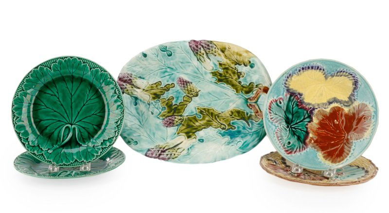 Group of 5 Majolica Plates, With 2 Wedgewood (1 of 10)