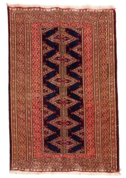 Hand Woven Turkaman Area Rug 2' 6" x 3' 9" (1 of 4)