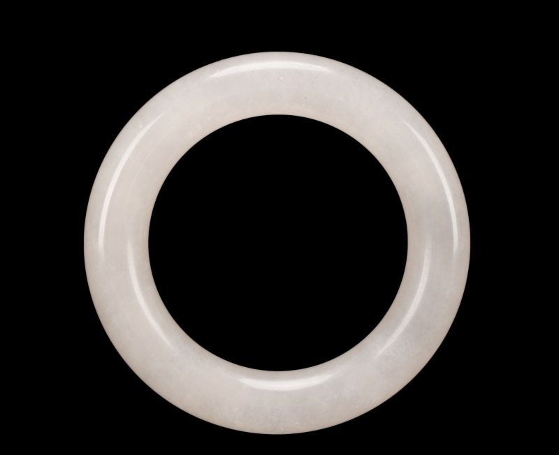 Chinese White Jade Bangle Bracelet (1 of 4)