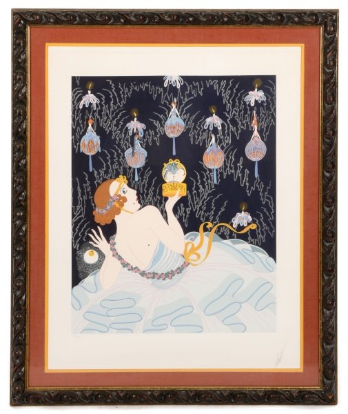 Erté, "Stolen Kisses", Limited Edition Serigraph (1 of 7)