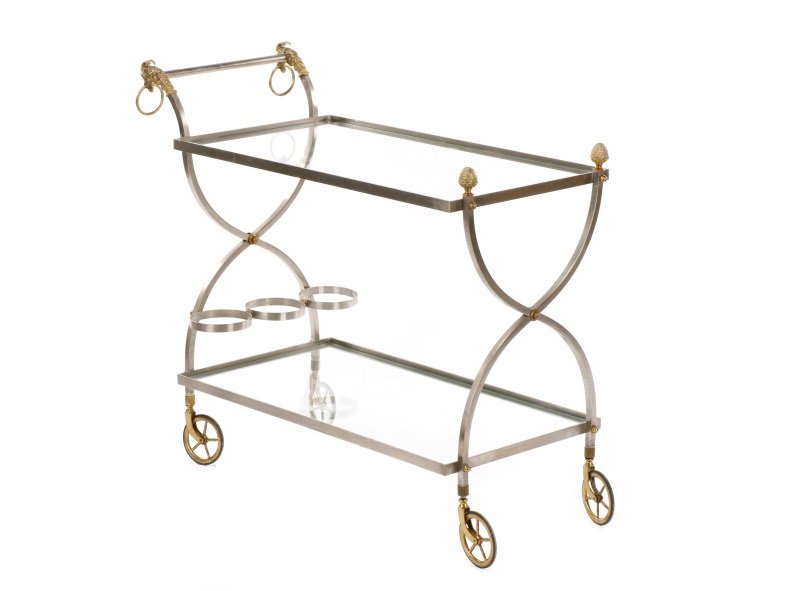 Mid Century Modern Two-Tier Bar Cart (1 of 8)
