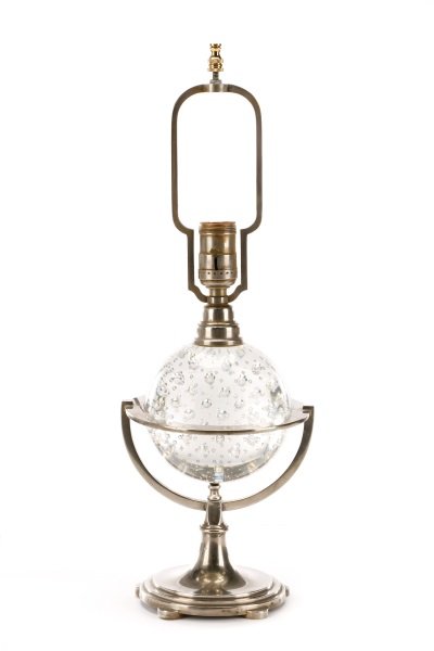Controlled Bubble Glass Table Lamp, Steuben (Attr) (1 of 9)