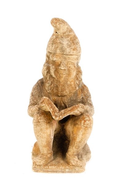 Cast Stone Garden Sculpture, "Reading Gnome" (1 of 9)