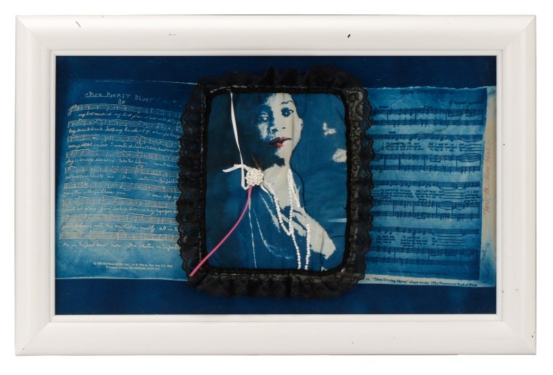 Amalia Amaki "Born to Blow Blue" Mixed Media Art (1 of 7)