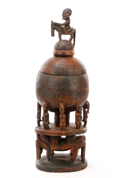 Dogon Carved Wood Medicine Pot in Three Sections (1 of 10)