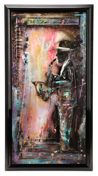 C. Washington 3-D Mixed Media Work, Jazz Musician (1 of 9)