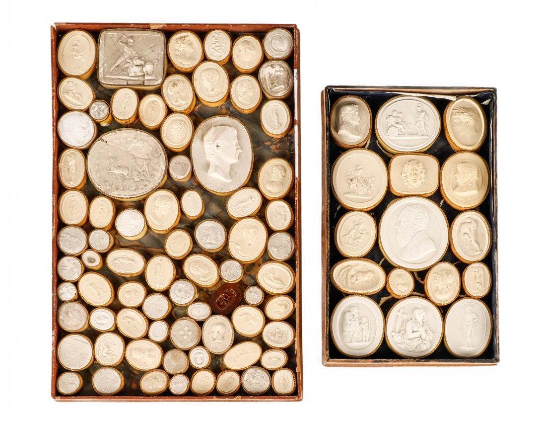 Collection of 89 Italian Bas Relief Medallion Gems (1 of 5)