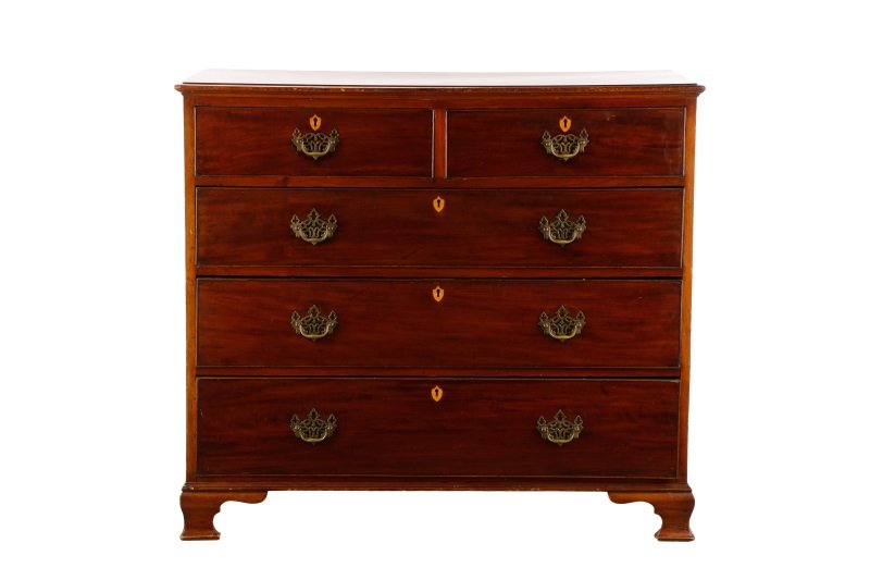 Georgian Mahogany Five Drawer Chest, 19th C (1 of 10)