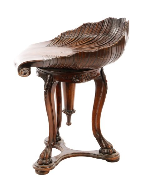 19th C. Italian Shell Carved Walnut Grotto Chair (1 of 9)
