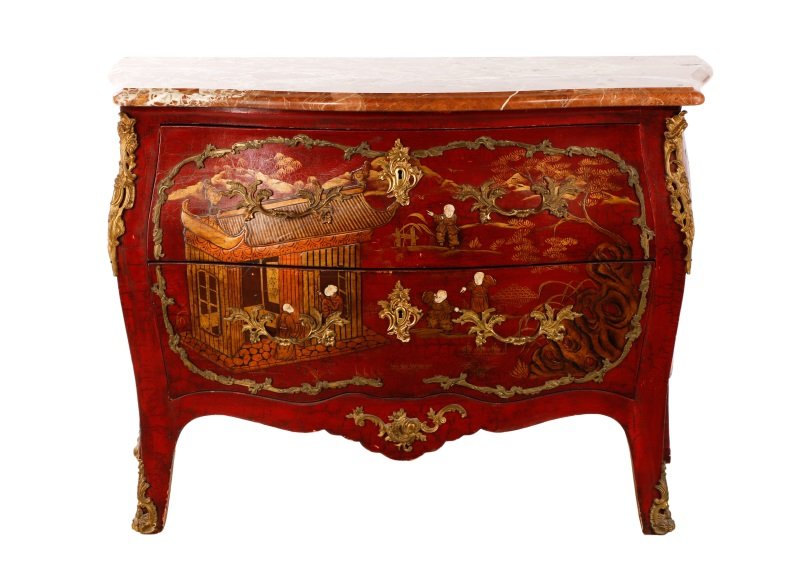 Louis XV Style Chinoiserie Decorated Commode (1 of 8)