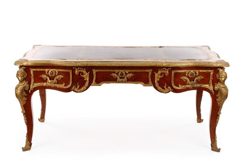 Louis XV Style Gilt Bronze Mounted Bureau Plat (1 of 9)